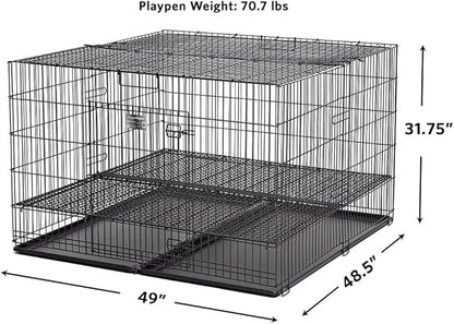 MidWest Homes for Pets Puppy Playpen Crate - 248-10 Grid & Pan Included