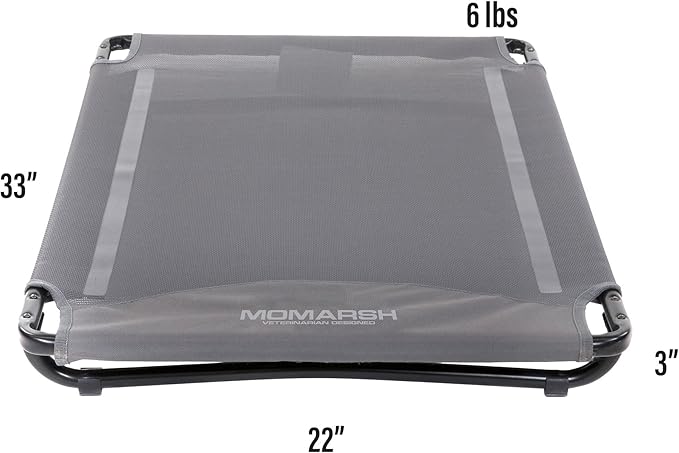 Momarsh Low Profile Dog Cot for Kennels, Crates, Boats & Layout Binds | Comfortable Low Profile Platform & Frame Fits in Most Large Kennels