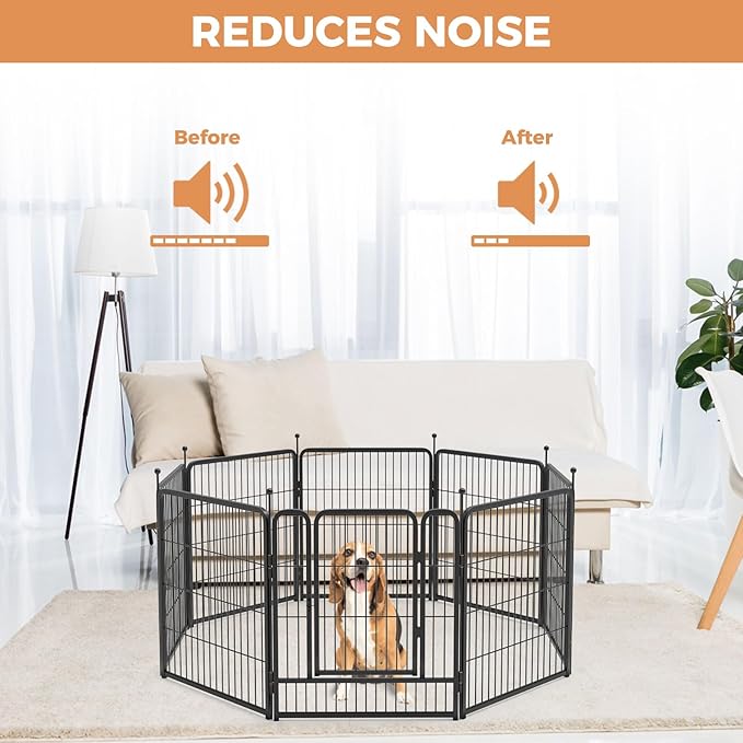 FXW 32 Pieces Muffler Tubes, Compatible with FXW Rollick/Instant Dog Playpen (Replacement for HomePlus/Dog Gate), Orange │ Patented