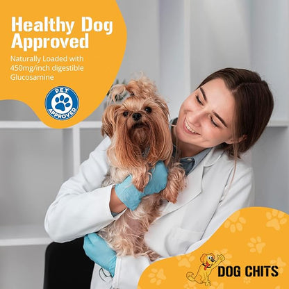 Dog Chits Bison Trachea for Dogs - Dog and Puppy Chews | Amazing for Joints | 8 oz. Bag | Made in USA | All-Natural Treats | Large and Small Dogs | Nothing Added | Zero Odor