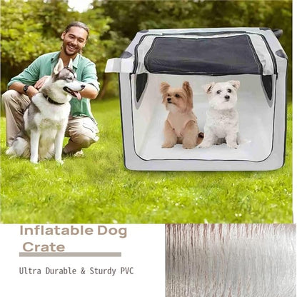 Collapsible Dog Crate - Portable Dog Travel Crate Kennel for Medium Dogs, Soft Sided Folding Dog Crates Indoor, Outdoor 31’’Lx35’’Wx25’’H