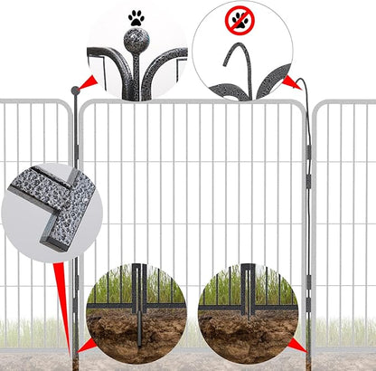 Dog Playpen, Dog Fences for The Yard, Portable Outdoor Dog Playpen for Large/Medium/Small Dogs, Foldable Metal Dog playpen, with Doors (24 Panels, 24")