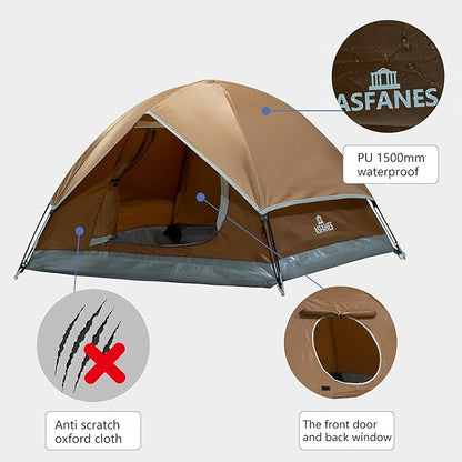 Outdoor Waterproof Pet Camping Tent, Cave Bed for Indoor Cats and Small Dogs, Portable Cat House Dog House, 29.5x29.5x18.9'', Brown, M.