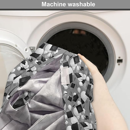 Lunarable Graduation Dog Crate Cover, Clutter of Mortarboard and Balloons in Greyscale Tones, Easy to Use Pet Kennel Cover for Medium Large Dogs, 48 Inch, Charcoal Grey Dimgray