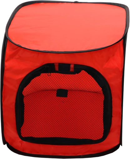 Portable Pop Up Dog Crate-Medium Red