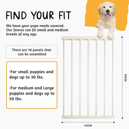 Pet Playpen Outdoor/Indoor, 28 inch Height Portable Dog Pen Dog Fence Exercise Pen with Doors for Dogs, Rabbits Kennel Crate Fence Tent Pet Puppy Playpen for Camping, RV,Yard(52*39*28 inch/10 Panels)