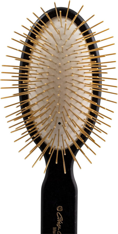 Chris Christensen 35mm Pin Dog Brush, Gold Series, Groom Like a Professional, Gold-Plated Stainless Steel Pins, Perfect for Fragile Coats, 30% More Pins, Ground and Polished Tips