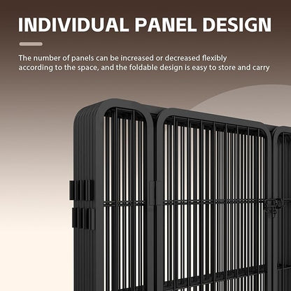 mestyl Dog Play Pen Indoors, Heavy Duty Metal Puppy Playpen, Portable Dog Exercise Pen Temporary Pet Fence with Gate, 40" Height 8 Panels Foldable Dog Kennel for Large/Medium/Small Dogs