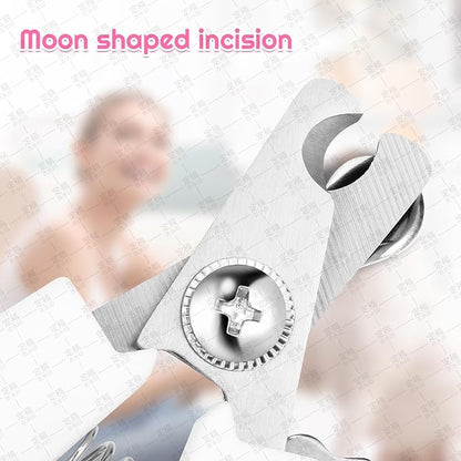 Pet Nail Clippers, Suitable for Both Cats and Dogs, A Half Moon Shaped Alloy Blade and A Rubber Material Handle with A File. Automatic Rebound Handle.Cat and Dog Universal (red)