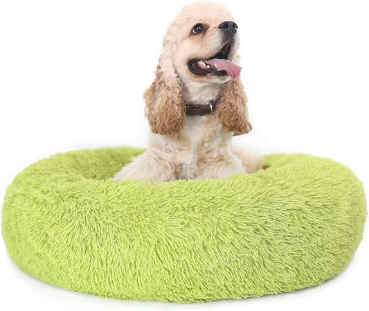 Calming Bed for Dogs 30 Inches Dark Gray Dog Beds for Medium Dogs Washable Anti-Anxiety Dog Beds for Medium Dogs
