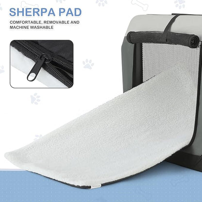 MoNiBloom 36 Inch Dog Crate for Large Medium Dogs, 3-Door Collapsible Dog Crate Foldable Pet Kennel w/Durable Mesh Windows for Indoor Outdoor Used