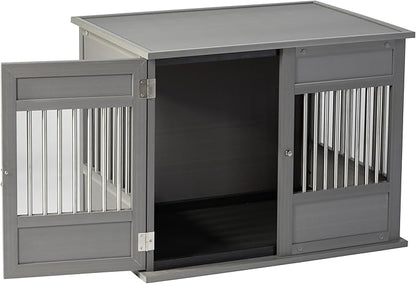 New Age Pet Horizon Pet Crate - Durable ECOFLEX with Stainless Steel Spindles, Bone-Shaped Latches, Easy Access Door, Stylish Design, 10-Year Warranty, Available in 3 Sizes & 2 Colors