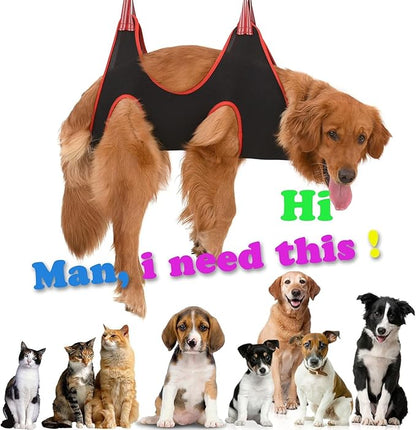 Dog Grooming Hammock Harness for XL Large Dogs, Pet Hammock Restraint Bag,Dog Grooming Sling Helper for Trimming Nail and Ear/Eye Care(XL Size,13.7")