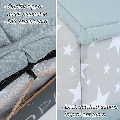 ANPPEX Cozy Dog House Indoor,L Size Indoor Dog House for Small and Medium Dogs,Covered Dog Bed with Cushion,Grey