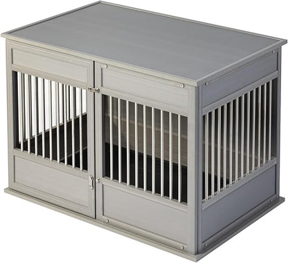 New Age Pet Horizon Pet Crate - Durable ECOFLEX with Stainless Steel Spindles, Bone-Shaped Latches, Easy Access Door, Stylish Design, 10-Year Warranty, Available in 3 Sizes & 2 Colors