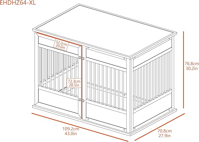 New Age Pet Horizon Pet Crate - Durable ECOFLEX with Stainless Steel Spindles, Bone-Shaped Latches, Easy Access Door, Stylish Design, 10-Year Warranty, Available in 3 Sizes & 2 Colors