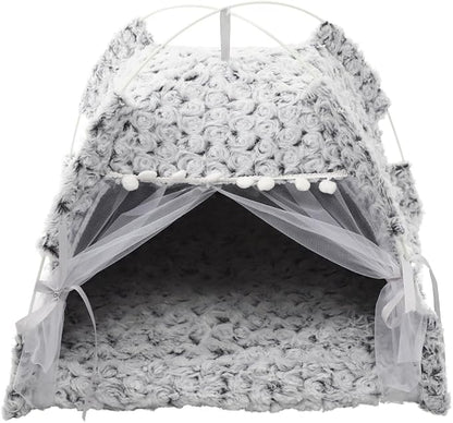 POPETPOP Small Kennel House Pet Tent Cat Nest Pet Bed Dog House Indoor Dog Kennel Indoor Pet Teepee Washable Dog Bed Cat Rest Tent Cat Tent Kitten Puppy House Dog Tent Decorate Cloth