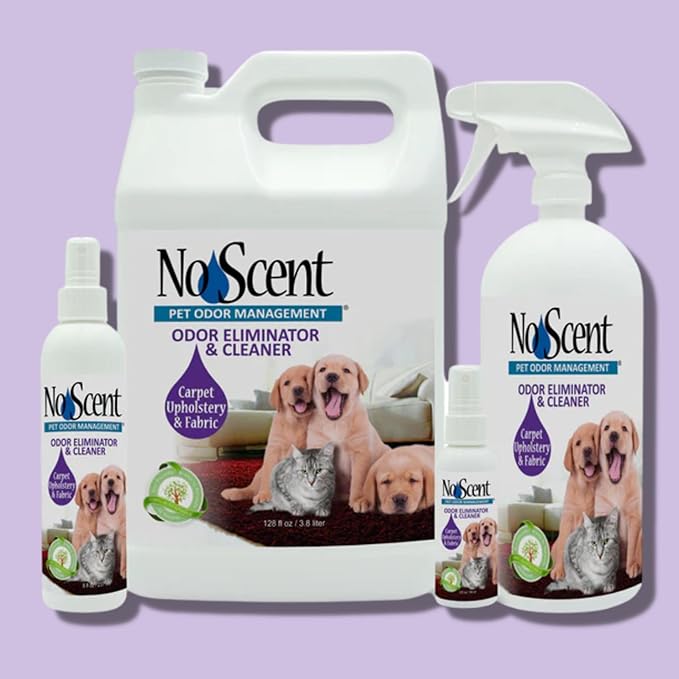 No Scent Carpet Upholstery & Fabric Furniture Spray Spot Cleaner for Wet Dog Smell, Cat Spray, Pet Odor, Urine, Poop & Secretions (128 Fl Oz / 3.8 Liter) Gallon