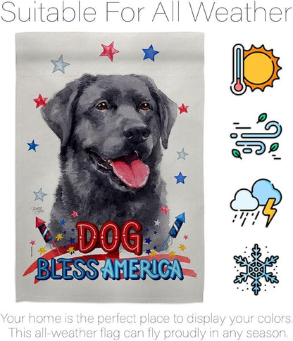 Breeze Decor Patriotic Labrador Garden House Flag Kit Dog Puppy Spoiled Paw Canine Fur Pet Nature Farm Animal Creature Decoration Banner Small Yard Gift Double-Sided, Made in USA
