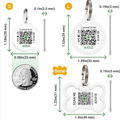 QR Code Pet Tag Service Dog ID - ESA - Emotional Support Service Dog Name Tags (ESA, L)