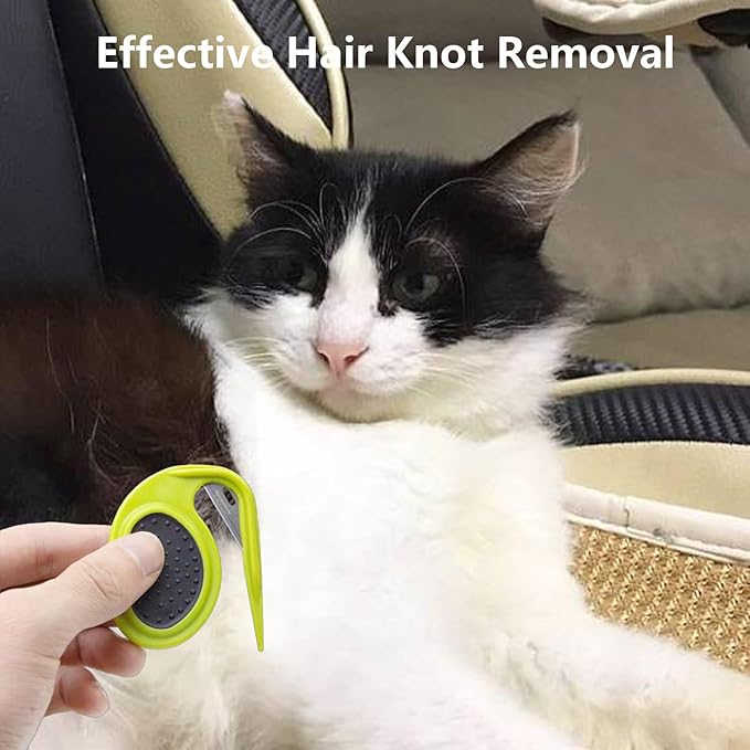 Knotting Comb for Cats and Dogs, Pet Knotting Comb for Medium to Long Hairs Removal, Pet Knotting Comb De Knotting Comb for Dog Pet Hair Removal Tool Cat Dog Grooming Comb Knot Remover, Green