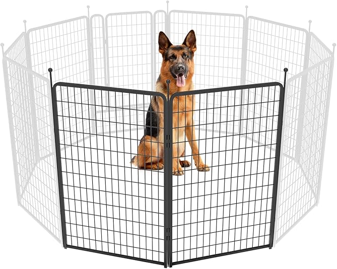 FXW Rollick Dog Playpen for Yard, RV Camping, 50 inch 2 Panels for Large Dogs│Patented
