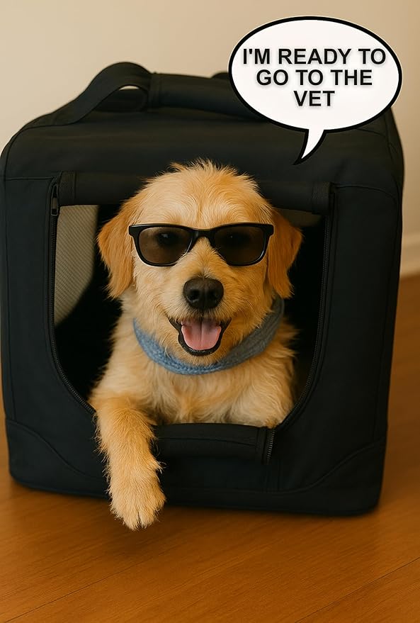 3-Door Collapsible Dog Crates for Medium Dogs, Cats, Rabbit, Foldable Soft Kennel Indoor & Outdoor with Steel Tube Frames, Portable Pet Playpen Career with Reinforced Mesh, 27x20x20 inches, Black