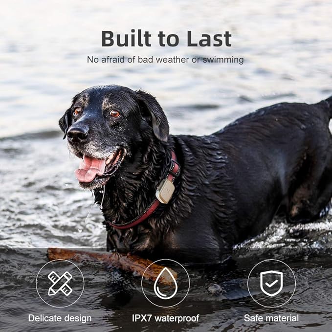 G1-US GPS Pet Tracker, 30 Days Ultra Long-Lasting Battery Lightweight Waterproof pet Finder (White) (White)