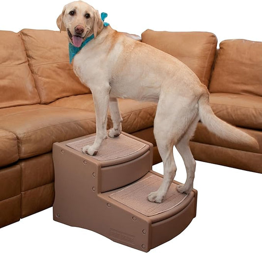 Pet Gear Easy Step II Extra Wide Pet Stairs, 2 Step for Dogs/Cats up to 200 pounds, Removable/Washable Carpet, Easy Assembly (No Tools Required), 3 Colors