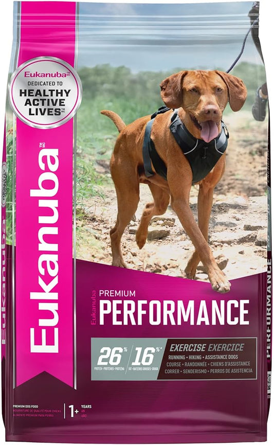 Eukanuba Premium Performance 26/16 Exercise Dry Dog Food, Dry Dog Food with Protein and Fat to Support Optimal Energy, 28 lb Bag