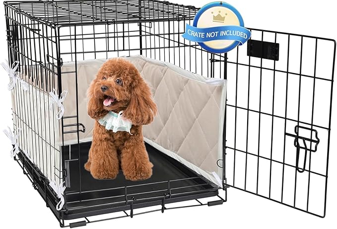 Apricot Dog Crate Training Pads - Tail Protector Bumpers, 48"X32"X10"