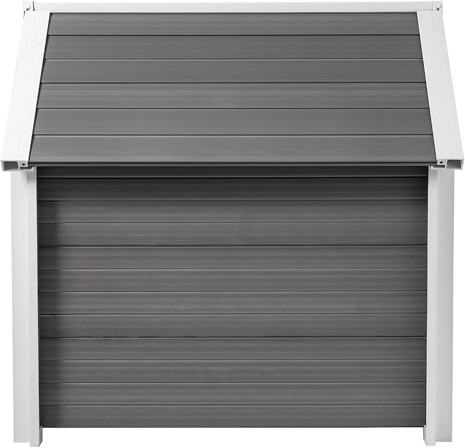 New Age Pet ECOFLEX Outdoor Large Bunk Style Dog House for Up to 80lbs Pets | 10 Year Manufacturer Warranty | Weatherproof Roof & Elevated Floor | Easy-to-Assemble & Clean