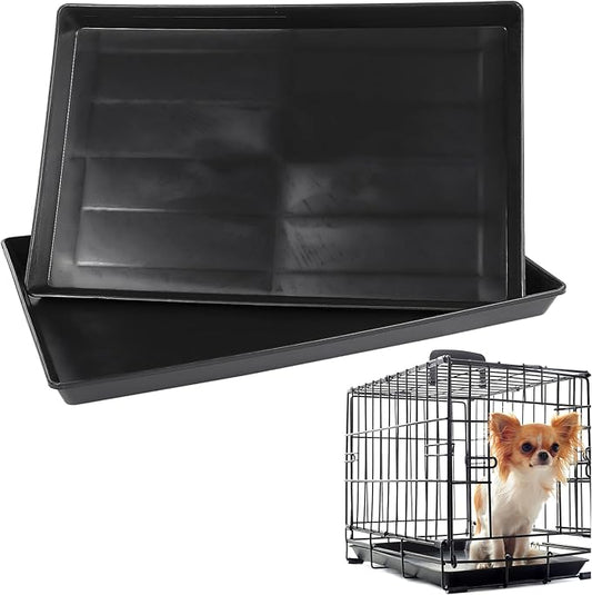 DOITOOL Dog Crate Tray Replacement：2PCS Crate Replacement Tray 17.2 Inch for Pet Cages, Crates, and Kennels for Dogs, Cats, Rabbits, Ferrets, and Critters