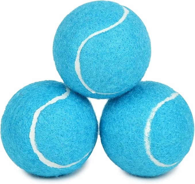 PrimePets Tennis Balls for Dogs, 2.5 Inch Thick Bouncy Balls for Dogs, Interactive Fetch Dog Toy Balls for Indoor Outdoor Play Fetch Dog Balls for Medium, Large Dogs