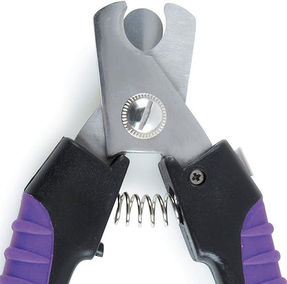 Master Grooming Tools Ergonomic Pro Nail Clippers — Stainless Steel Clippers for Trimming Pet Nails - Purple, Large, 6¼"