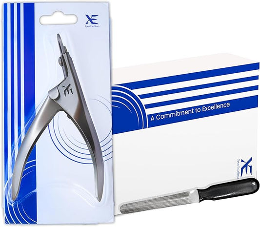 XE Stainless Steel Pet Nail Clipper – Cat and Dog Claw Trimmer with Nail File, Non-Slip Handle Nail Cutter for Pets, Professional Grooming Tool for Dogs, Cats, Rabbit and Guinea Pigs