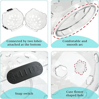 Fhiny Cat Muzzle,Transparent Helmet with 4 Boots Adjustable Breathable Kitty Hood Anti Bite Bubble Astronaut Mask Silicone Claw Covers for Cats Bathing Shaving Grooming (Small)