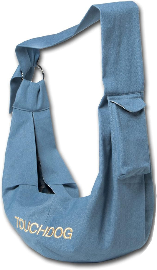 Touchdog 'Paw-Ease' Over-The-Shoulder Travel Sling Pet Carrier , One Size, Blue