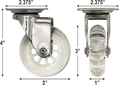 SportPet Designs Plastic Kennels Heavy Duty Wheels Replacement - Set of 4 (CM-10057-CS01)