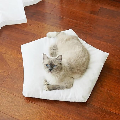 Dog Tent Bed, Portable Pet Teepee for Small Dogs and Cats, Removable & Washable Indoor House With Cozy Cushion, Bunny Outdoor Tent (White Lace, L)