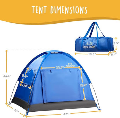 Luna Portable Dog Tent, Indoor/Outdoor Dog House for Camping, Waterproof Cat and Dog Tents with Zippered Door and Mesh Windows for Airflow and Ventilation for Beach, Backyard