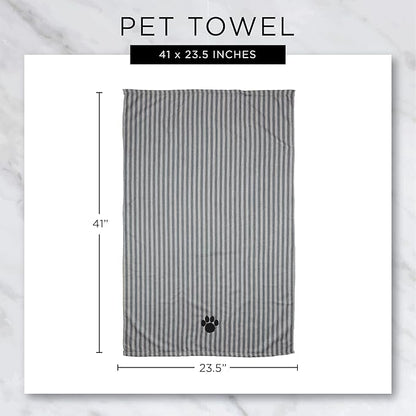 Bone Dry Pet Grooming Microfiber Towel, Embroidered Collection, X-Large,41x23.5, Raspberry Sorbet