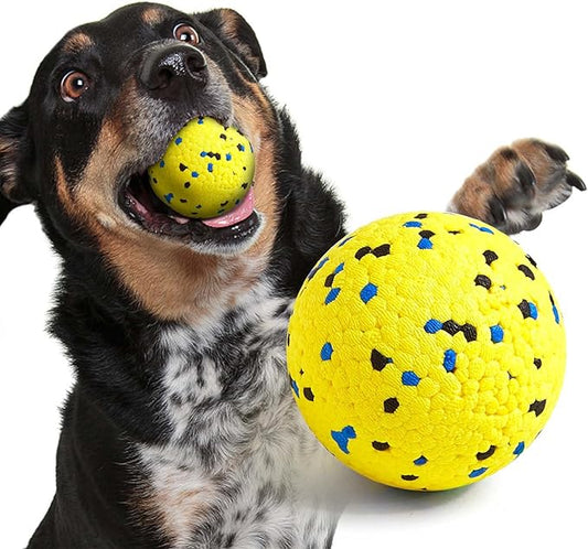 Dog Balls Tennis Ball Dog Toys for Aggressive Chewers, Durable Teething Dog Toys Floating Water Toy Fetch Balls for Large, Medium Small Dog and Puppies (1 Ball)