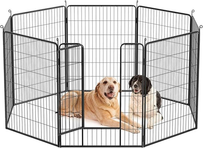 MoNiBloom Dog Playpen Outdoor, 40" Height 8 Panels Heavy Duty Metal Dogs Pen for Large/Medium/Small Animals Pet Exercise Pen for RV Camping Yard