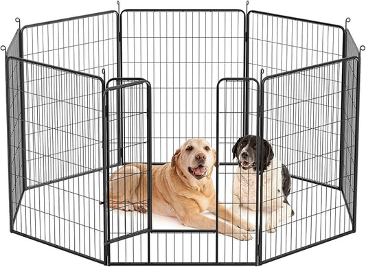 MoNiBloom Dog Playpen Outdoor, 40" Height 8 Panels Heavy Duty Metal Dogs Pen for Large/Medium/Small Animals Pet Exercise Pen for RV Camping Yard
