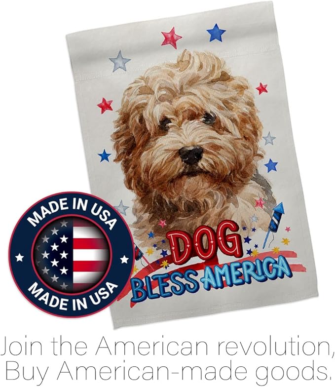 Breeze Decor Patriotic Shaggy Havanese House Flag Set Dog Puppy Spoiled Paw Canine Fur Pet Nature Farm Animal Creature Decoration Banner Small Garden Yard Gift Double-Sided, Made in USA