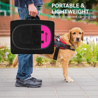 Dog Cat Playpen Indoor Outdoor for Puppy Pet Dog Cat Travel, Dog Enclosure Tent Crates Cage for Recovery After Surgery, Portable Pop Up Dog Kennel with Carrying Case (Rosy, Small)