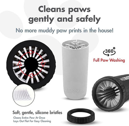 Dexas Medium Dog Paw Cleaner, Matte Black - Premium Quality Pet Supplies and Dog Accessories - Easy to Use and Clean MudBuster for Dogs - Patented Product - BPA Free