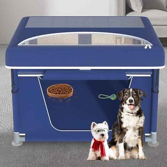 42x42x26 Inches Dog Playpens，Puppy Playpen with Cover for Puppies or Small Dogs, Play Pen Indoors, Dog Fence Pet Playpen for Indoor & Outdoor, Whelping Box for Dogs and Puppies