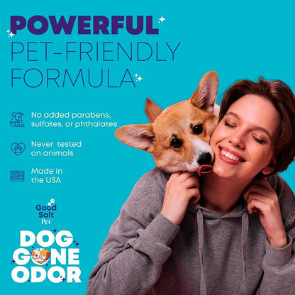 Good Salt Pet Dog Gone Odor, Natural & Fragrance Free Scent Neutralizer Spray, Made in the USA, 32 Ounce Bottle